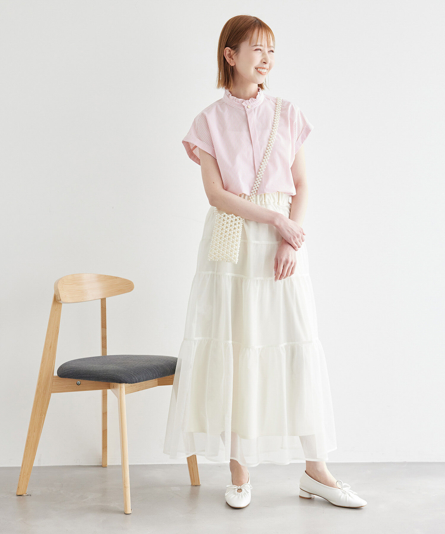 Rope&rsquo;Picnic「新色追加/フリルバンドシャツ」|シャツ・ブラウス|