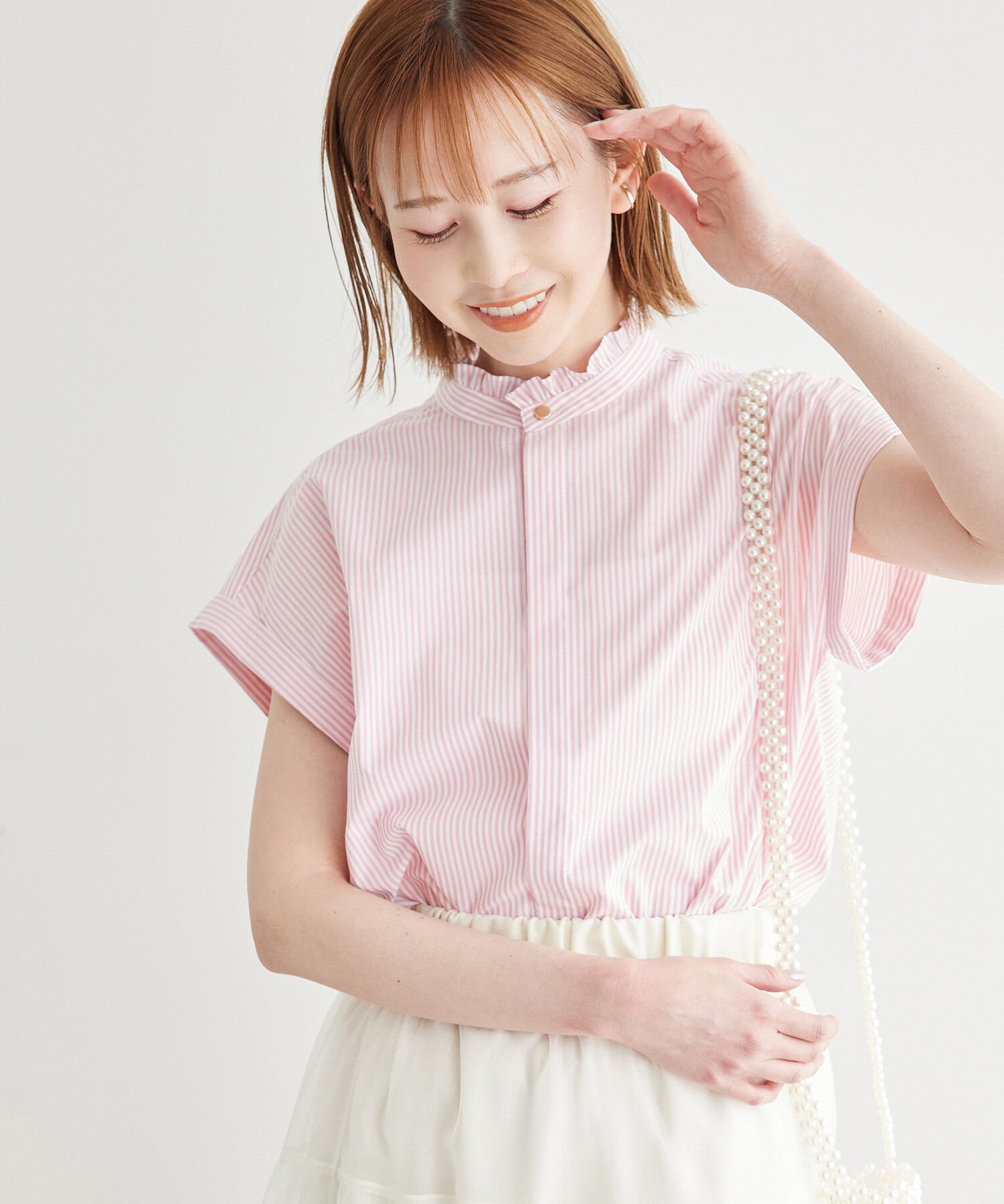 Rope&rsquo;Picnic「新色追加/フリルバンドシャツ」|シャツ・ブラウス|