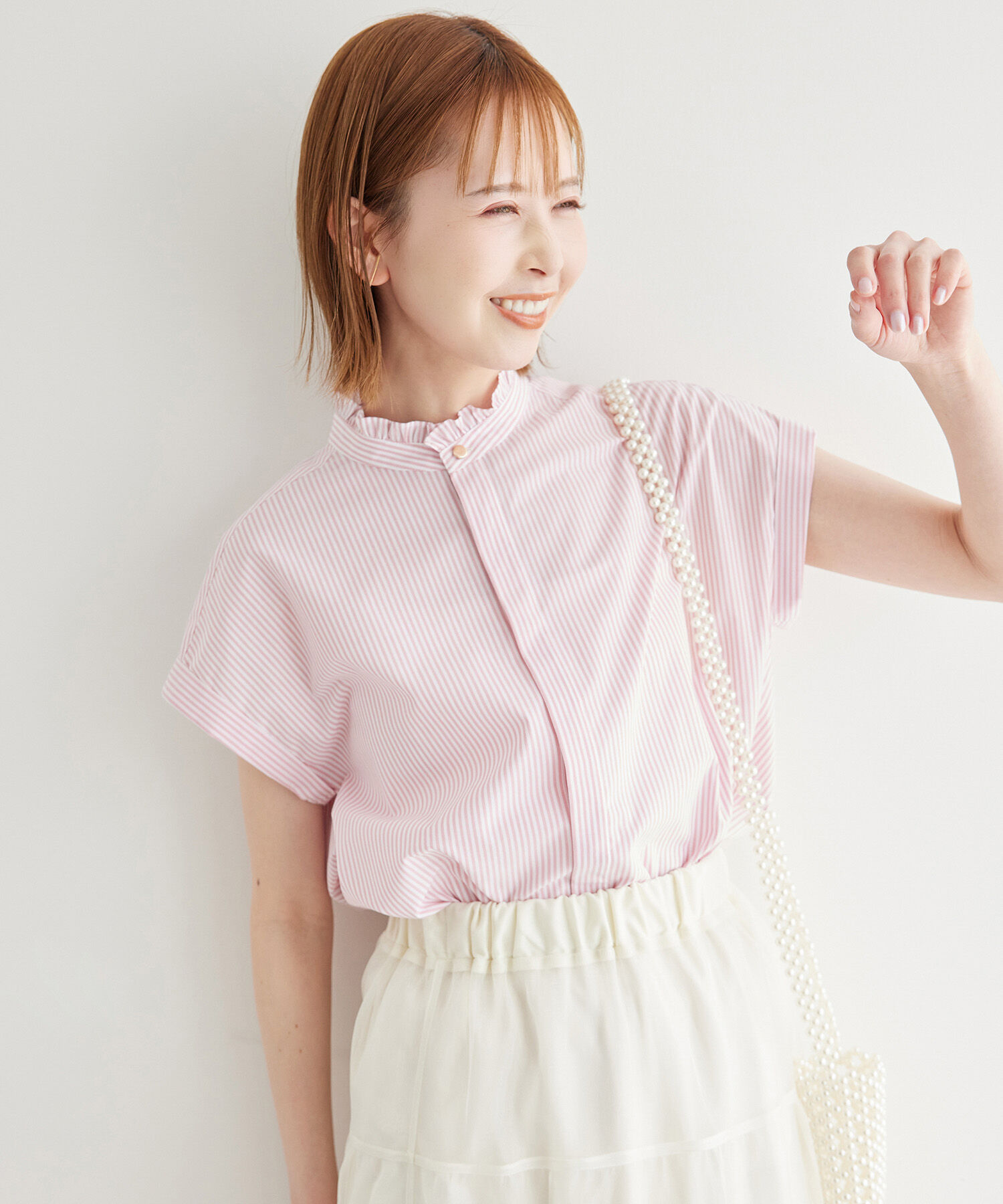 Rope&rsquo;Picnic「新色追加/フリルバンドシャツ」|シャツ・ブラウス|