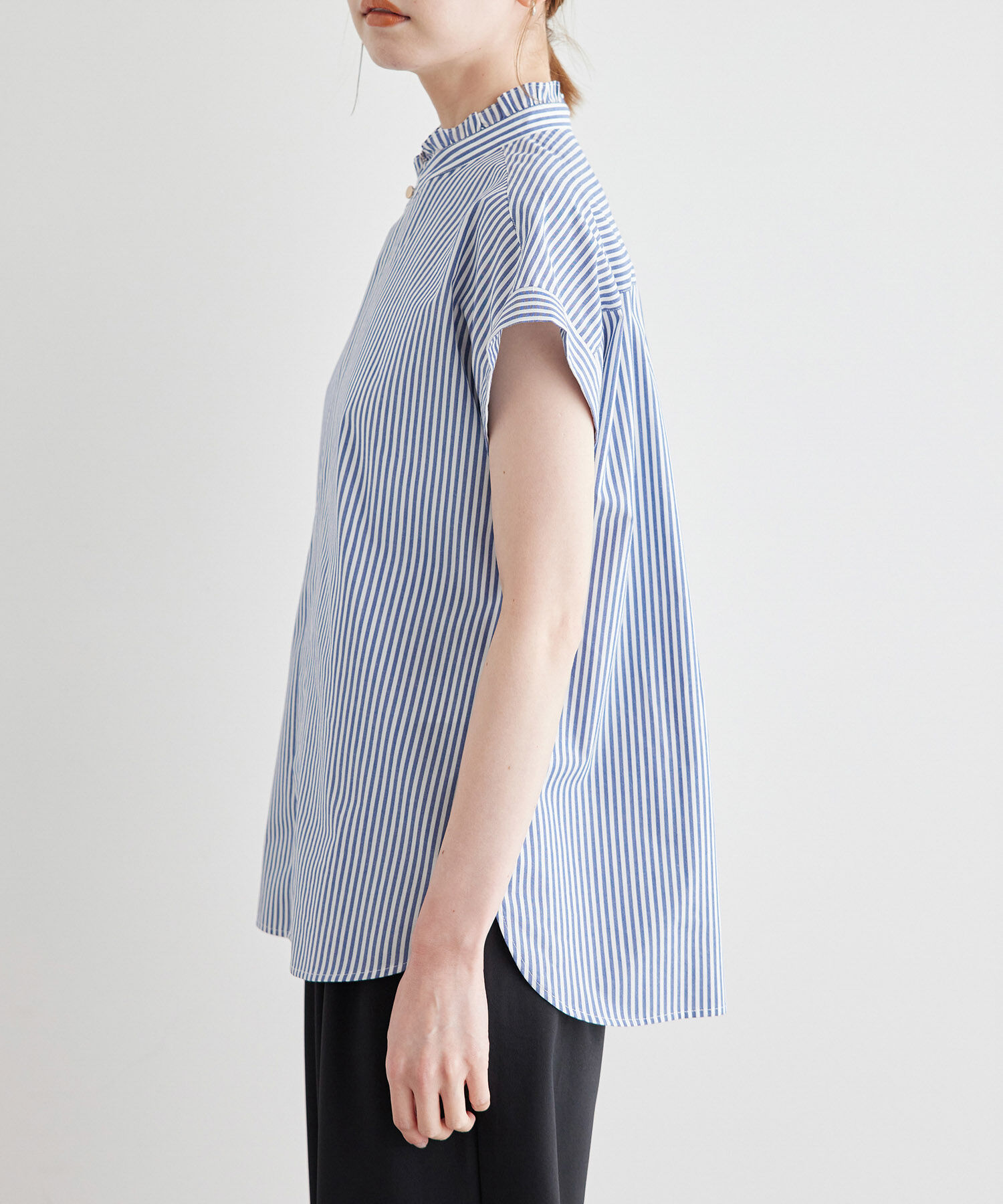 Rope&rsquo;Picnic「新色追加/フリルバンドシャツ」|シャツ・ブラウス|