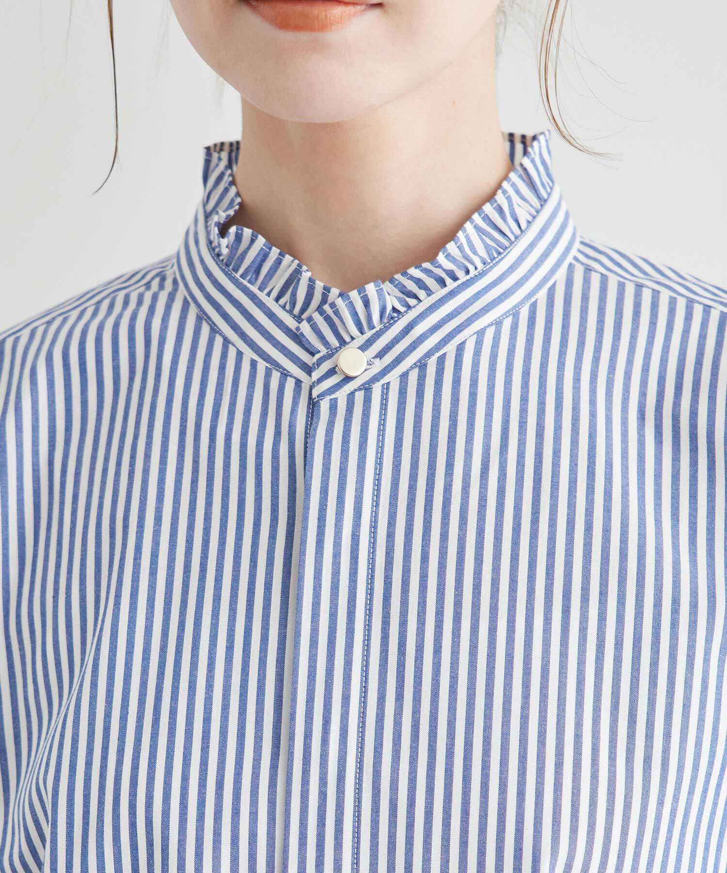 Rope&rsquo;Picnic「新色追加/フリルバンドシャツ」|シャツ・ブラウス|