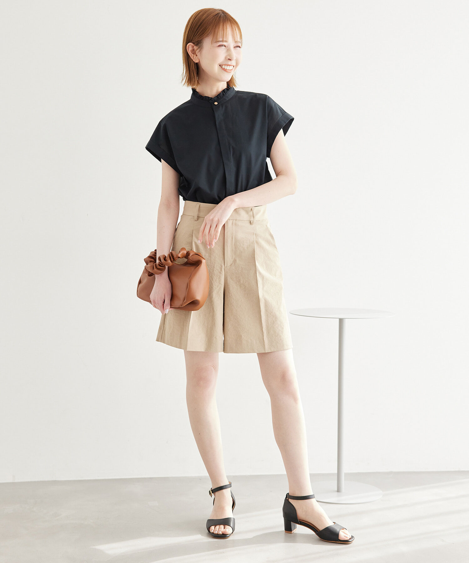 Rope&rsquo;Picnic「新色追加/フリルバンドシャツ」|シャツ・ブラウス|