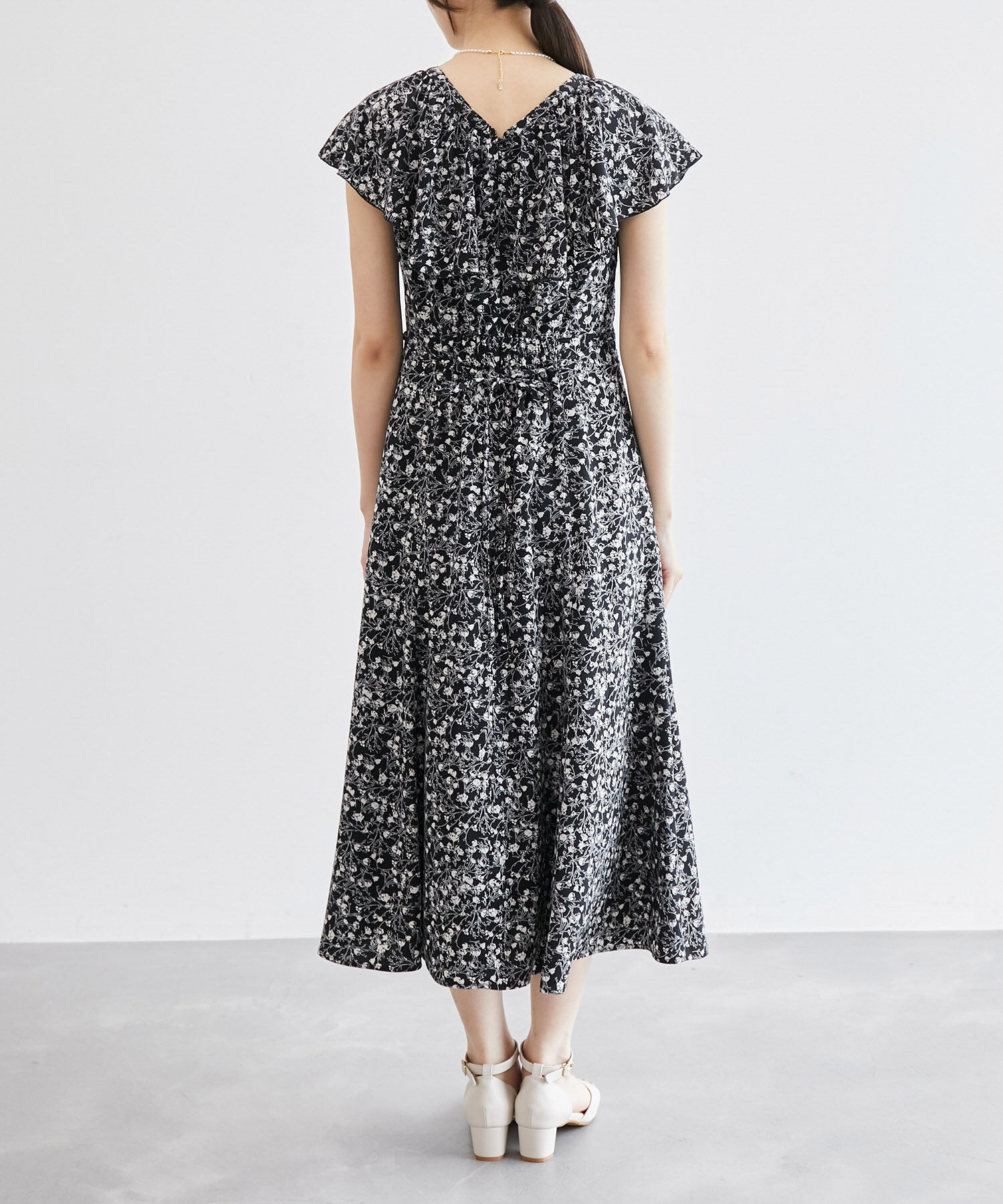 Rope&rsquo;Picnic「フラワープリントラッフルワンピース/リンクコーデ」|ワンピース|