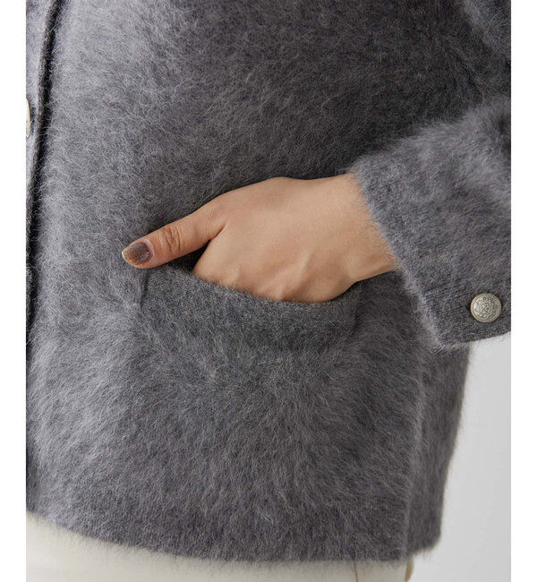  「カシミヤ混ファーニットジャケット」|ニット・セーター|