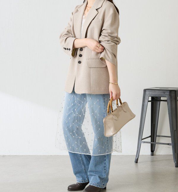  「チュール刺繍ワンピース」|ワンピース|