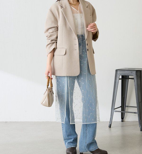  「チュール刺繍ワンピース」|ワンピース|