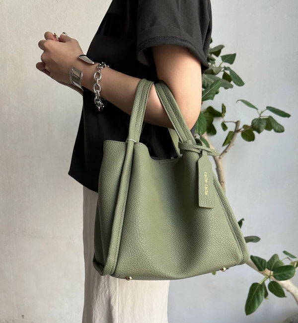  「【ベストセラーアイテム】ミニショルダー付ソフトレザー調ミニバッグ」|トートバッグ|