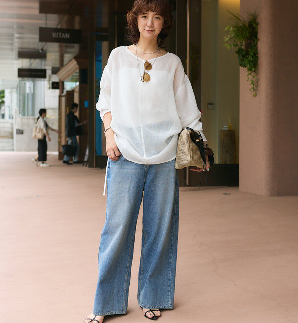  「【新色登場】【MONN.:. （モン）】ワイドレッグデニム」|デニム|