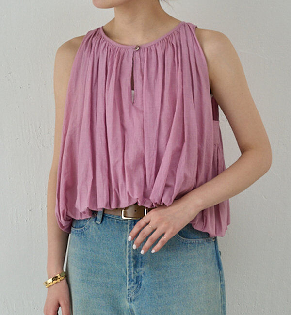  「【WALANCE】オーガニックコットンバルーンブラウス」|シャツ・ブラウス|