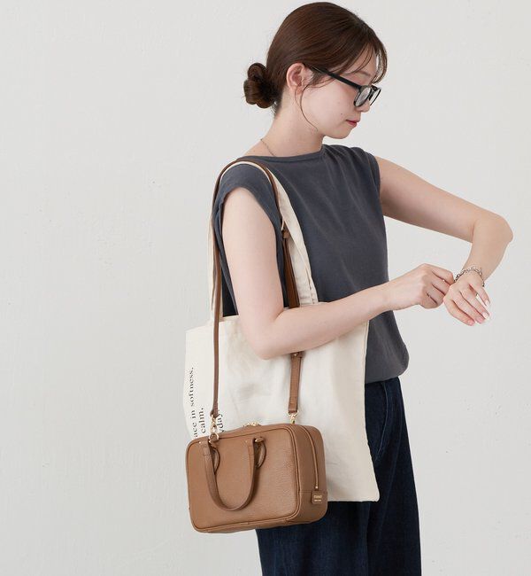  「レザー2WAYミニボストンバッグ」|ボストンバッグ|