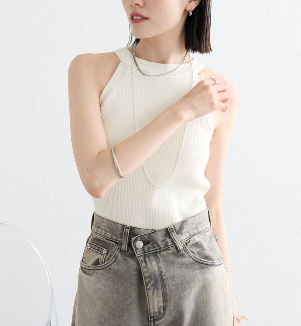  「【インナー/トップス◎】アメスリニットタンク」|キャミソール|