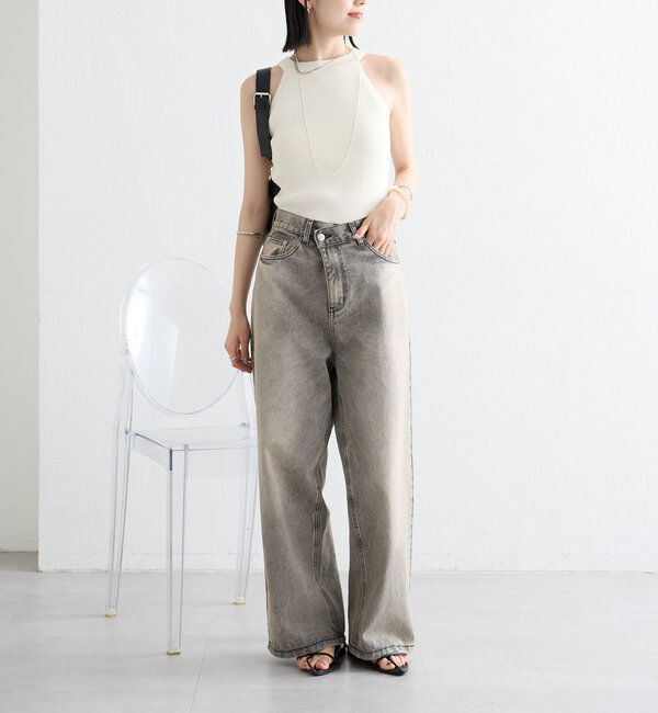  「【インナー/トップス◎】アメスリニットタンク」|キャミソール|