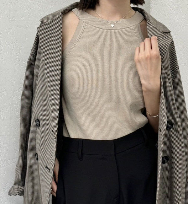  「【インナー/トップス◎】アメスリニットタンク」|キャミソール|