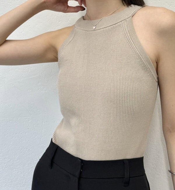  「【インナー/トップス◎】アメスリニットタンク」|キャミソール|