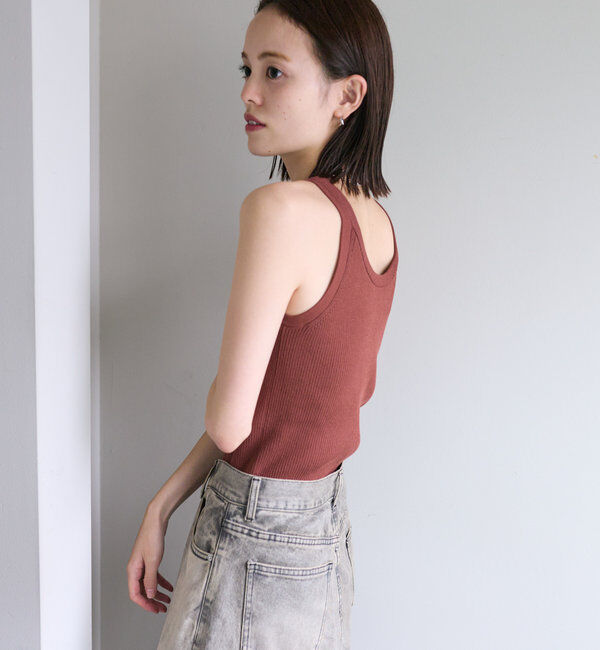  「【インナー/トップス◎】アメスリニットタンク」|キャミソール|