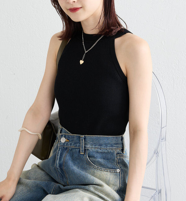  「【インナー/トップス◎】アメスリニットタンク」|キャミソール|
