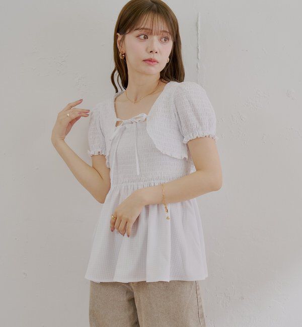  「ペプラムキャミ+ボレロセット」|カーディガン|