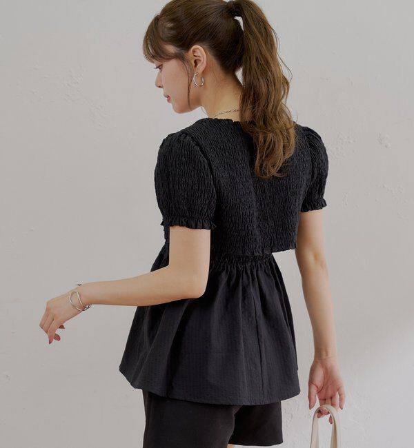  「ペプラムキャミ+ボレロセット」|カーディガン|