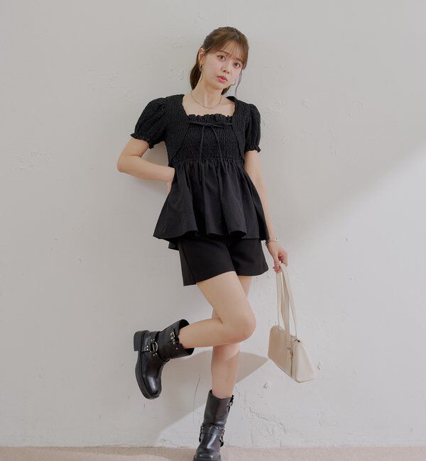  「ペプラムキャミ+ボレロセット」|カーディガン|