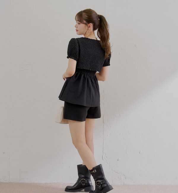  「ペプラムキャミ+ボレロセット」|カーディガン|