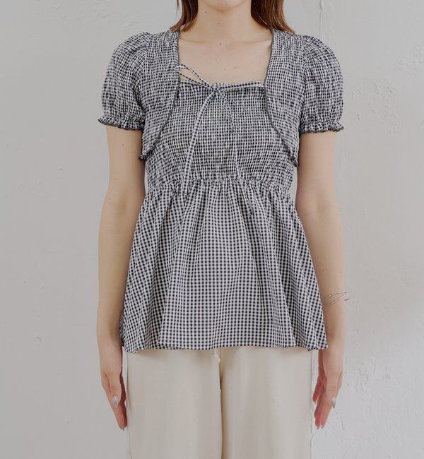  「ペプラムキャミ+ボレロセット」|カーディガン|