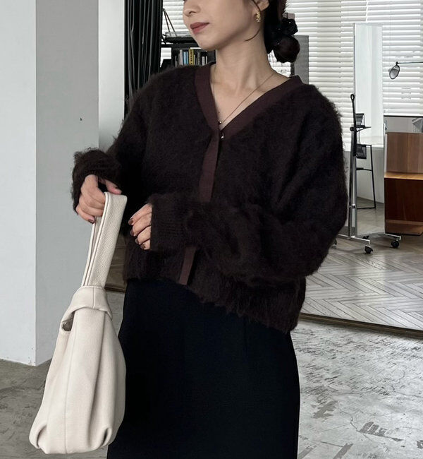  「【shio企画】フラッフィーショートカーディガン」|カーディガン|