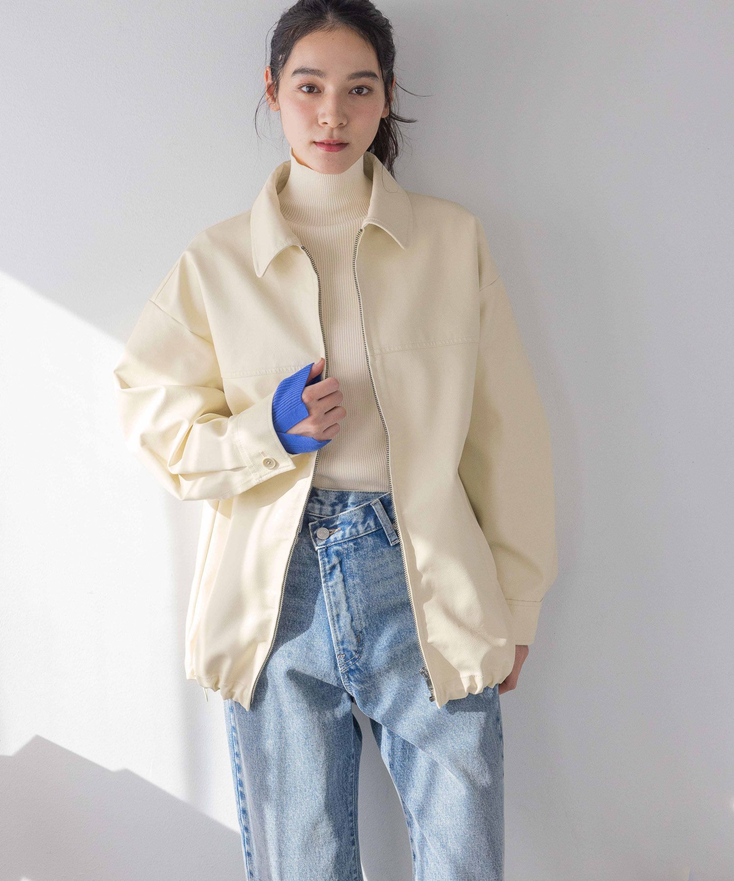 LOWRYS FARM「レザードロストＺＩＰブルゾン」|ブルゾン・スタジャン|NTL