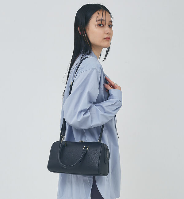 collex「レザー2WAYミニボストンバッグ」|ボストンバッグ|ブラック