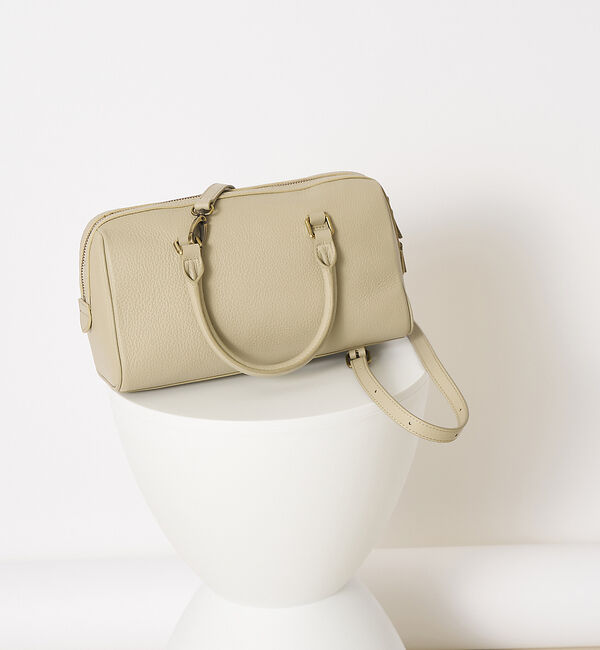 collex「レザー2WAYミニボストンバッグ」|ボストンバッグ|グレージュ