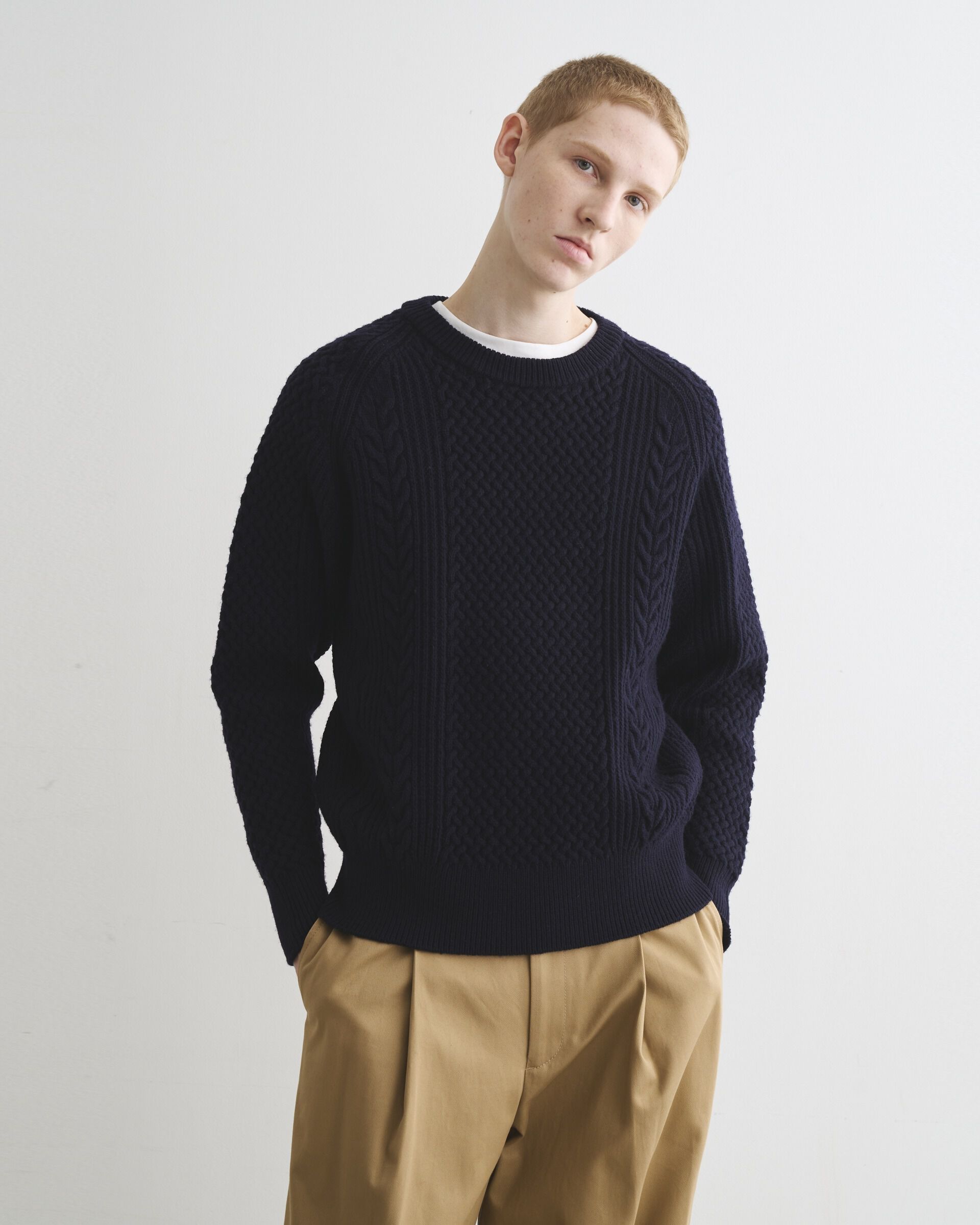 Traditional Weatherwear「FISHERMAN CREW NECK PULLOVER」|ニット・セーター|ﾈｲﾋﾞｰ