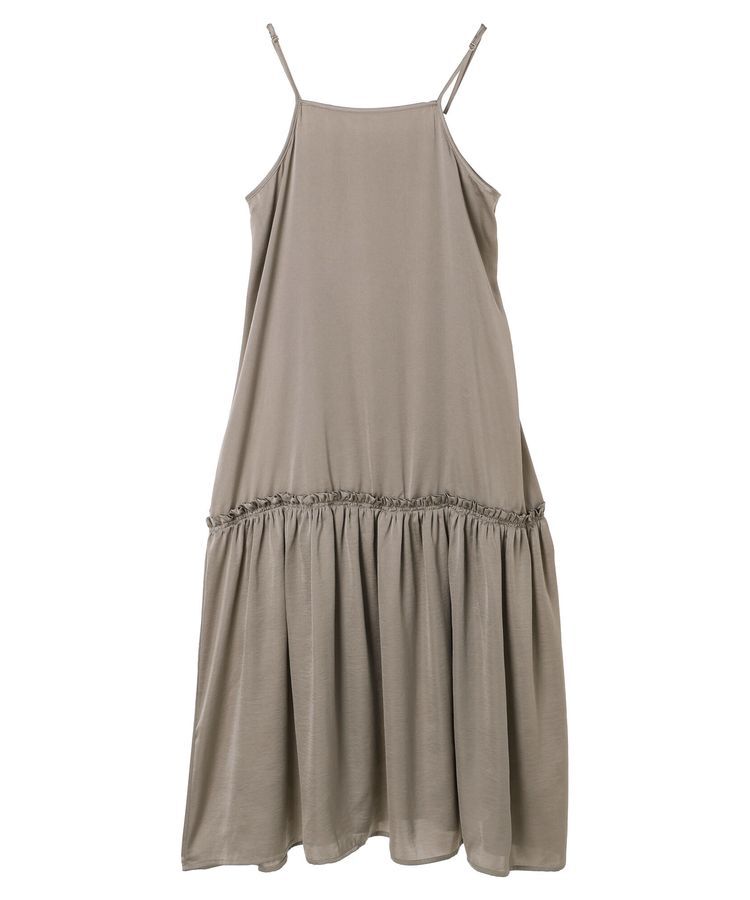 earth music&ecology「サテンティアードキャミワンピース」|ワンピース|