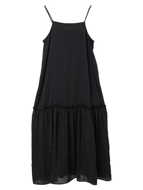 earth music&ecology「サテンティアードキャミワンピース」|ワンピース|