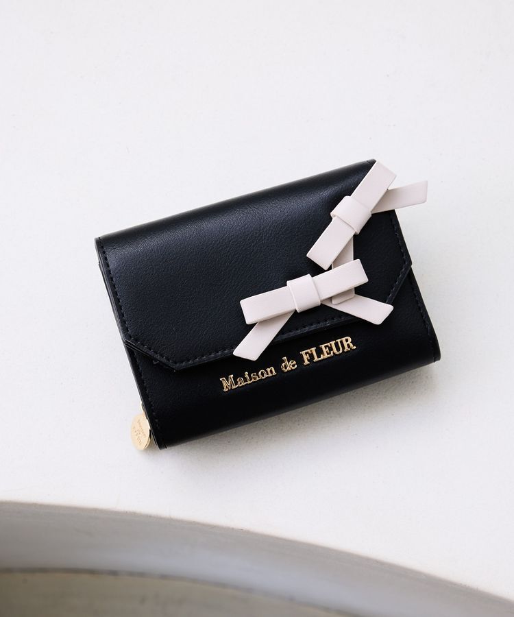 Maison de FLEUR「プチリボンウォレット」|財布|ブラック