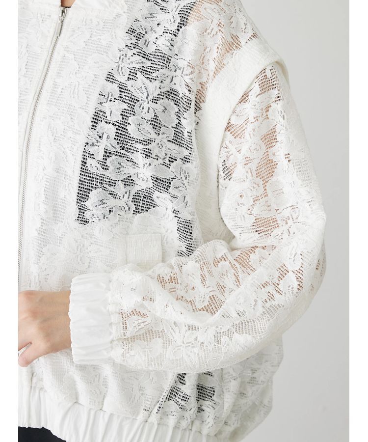 AnriettMusee「2WAY　レースブルゾン」|ブルゾン・スタジャン|