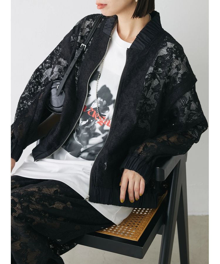 AnriettMusee「2WAY　レースブルゾン」|ブルゾン・スタジャン|
