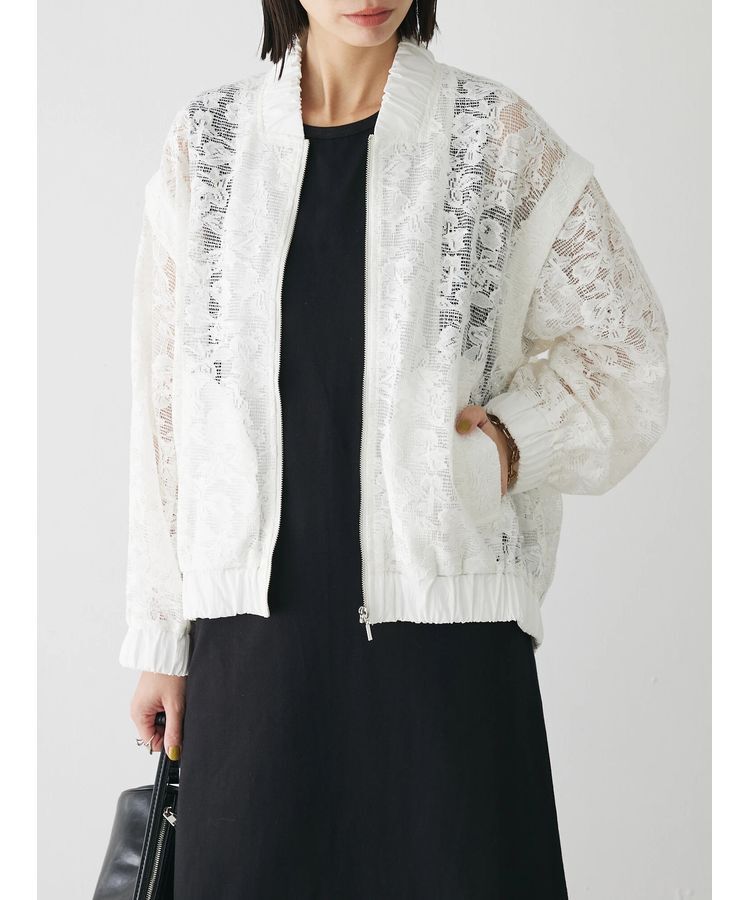 AnriettMusee「2WAY　レースブルゾン」|ブルゾン・スタジャン|