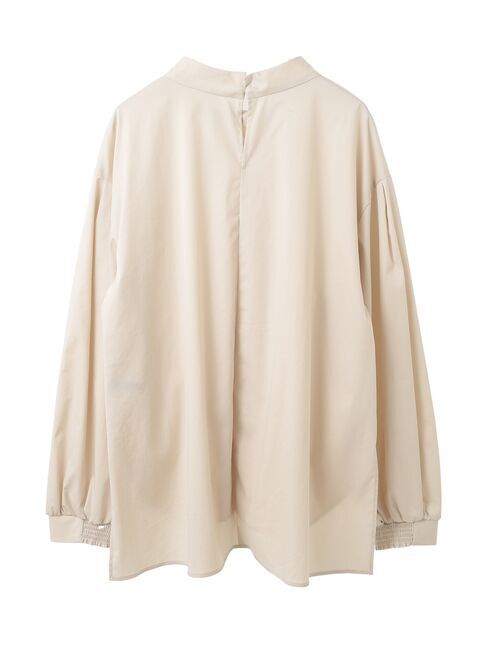 YECCA VECCA「スタンドカラーギャザーブラウス」|シャツ・ブラウス|