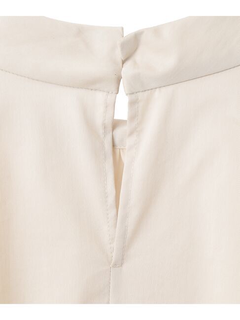 YECCA VECCA「スタンドカラーギャザーブラウス」|シャツ・ブラウス|