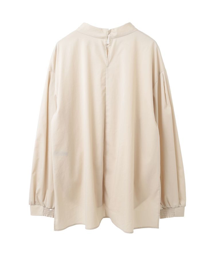 YECCA VECCA「スタンドカラーギャザーブラウス」|シャツ・ブラウス|