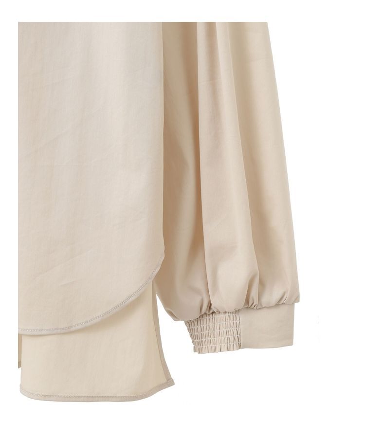 YECCA VECCA「スタンドカラーギャザーブラウス」|シャツ・ブラウス|