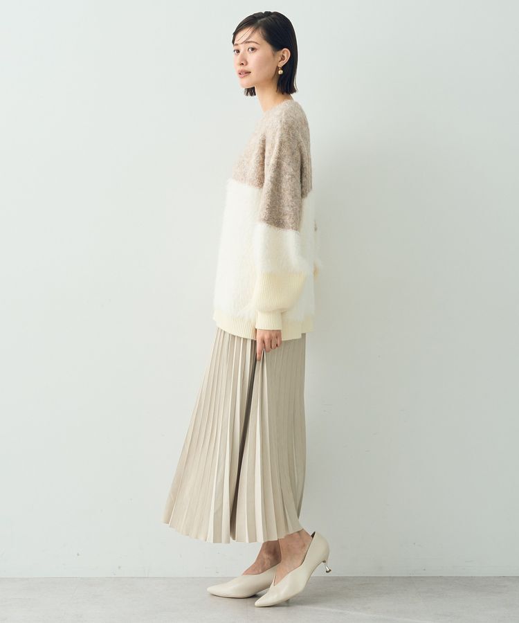 YECCA VECCA「素材MIX配色プルオーバー」|ニット・セーター|