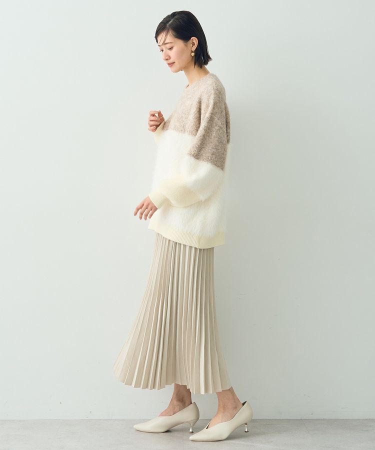 YECCA VECCA「素材MIX配色プルオーバー」|ニット・セーター|