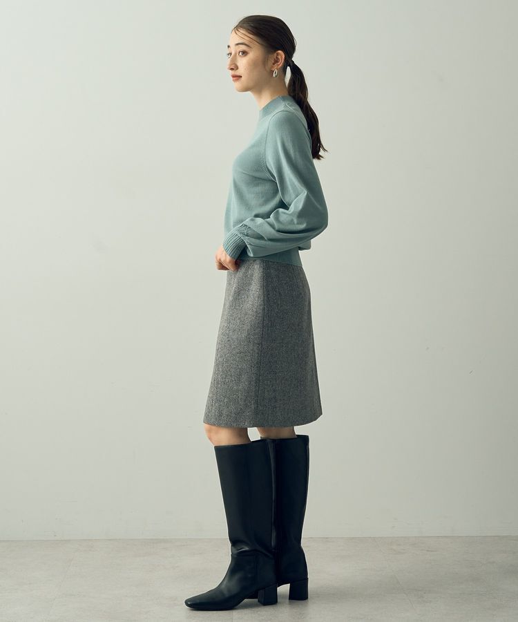 YECCA VECCA「ツイードパイピングスカート」|タイト|