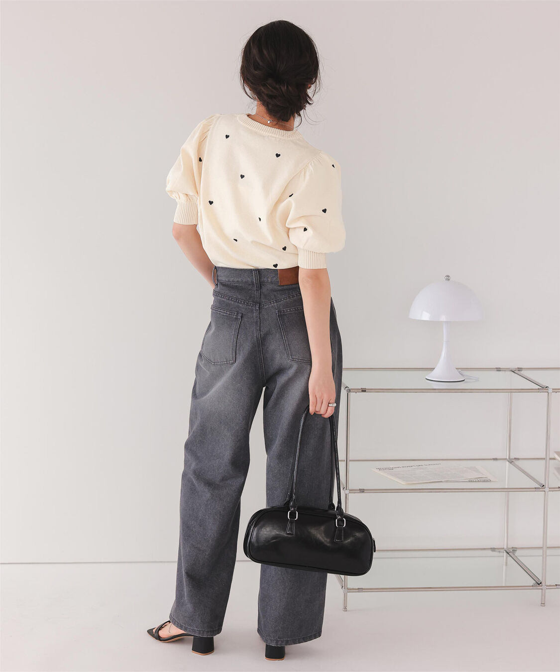 titivate「ハート柄ボリュームスリーブプルオーバー」|Tシャツ・カットソー|