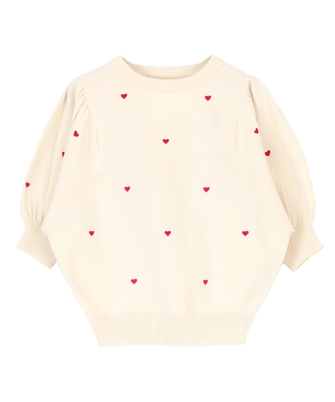 titivate「ハート柄ボリュームスリーブプルオーバー」|Tシャツ・カットソー|