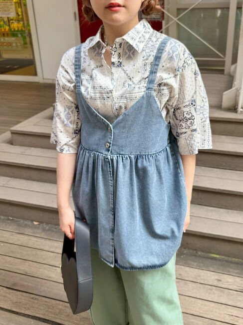 SM2「デニム前後2WAYビスチェ」|シャツ・ブラウス|ブルー