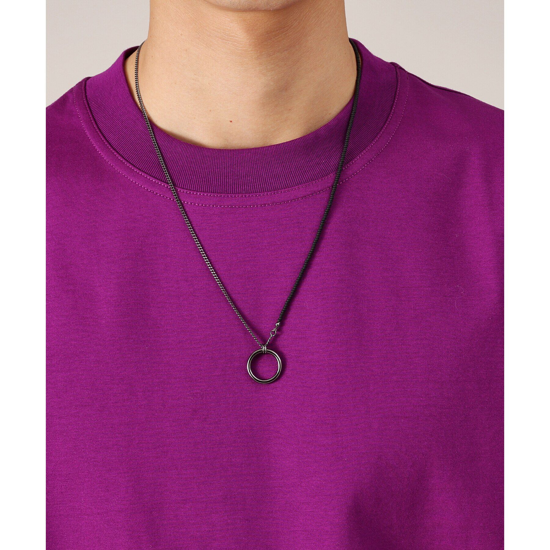 TAKEO KIKUCHI「ビーズコンビ リングネックレス」|ネックレス|