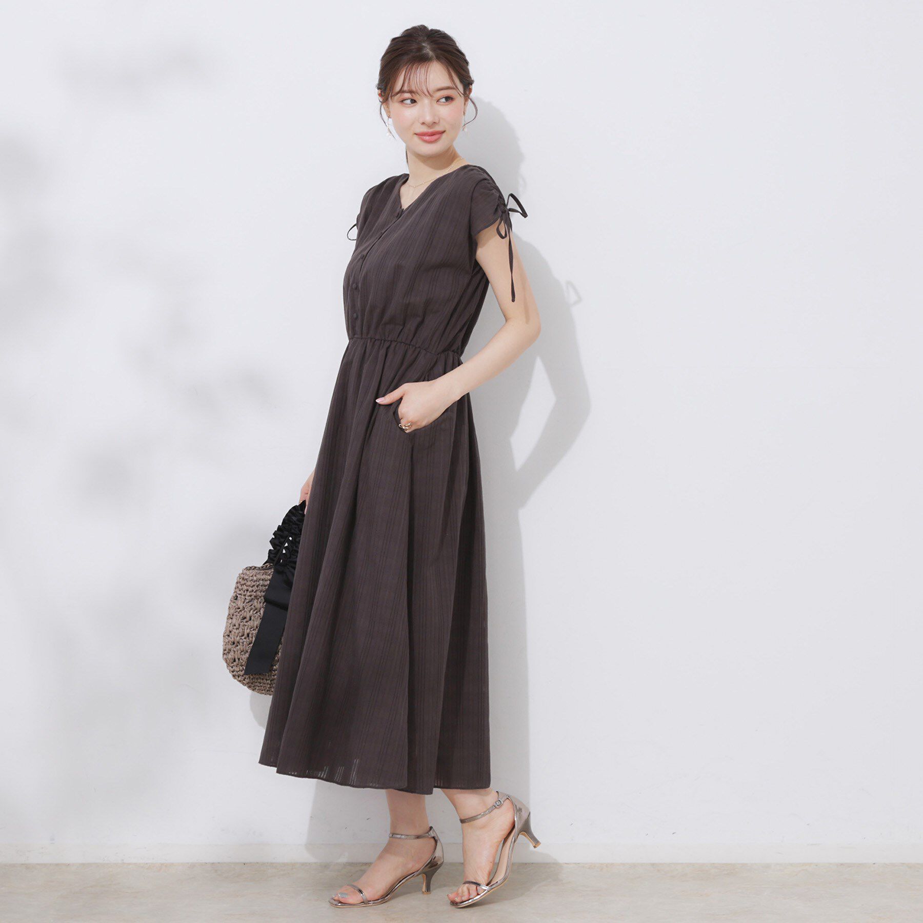 Couture broach「【大人可愛い】カラミチェック サマードレス」|ワンピース|