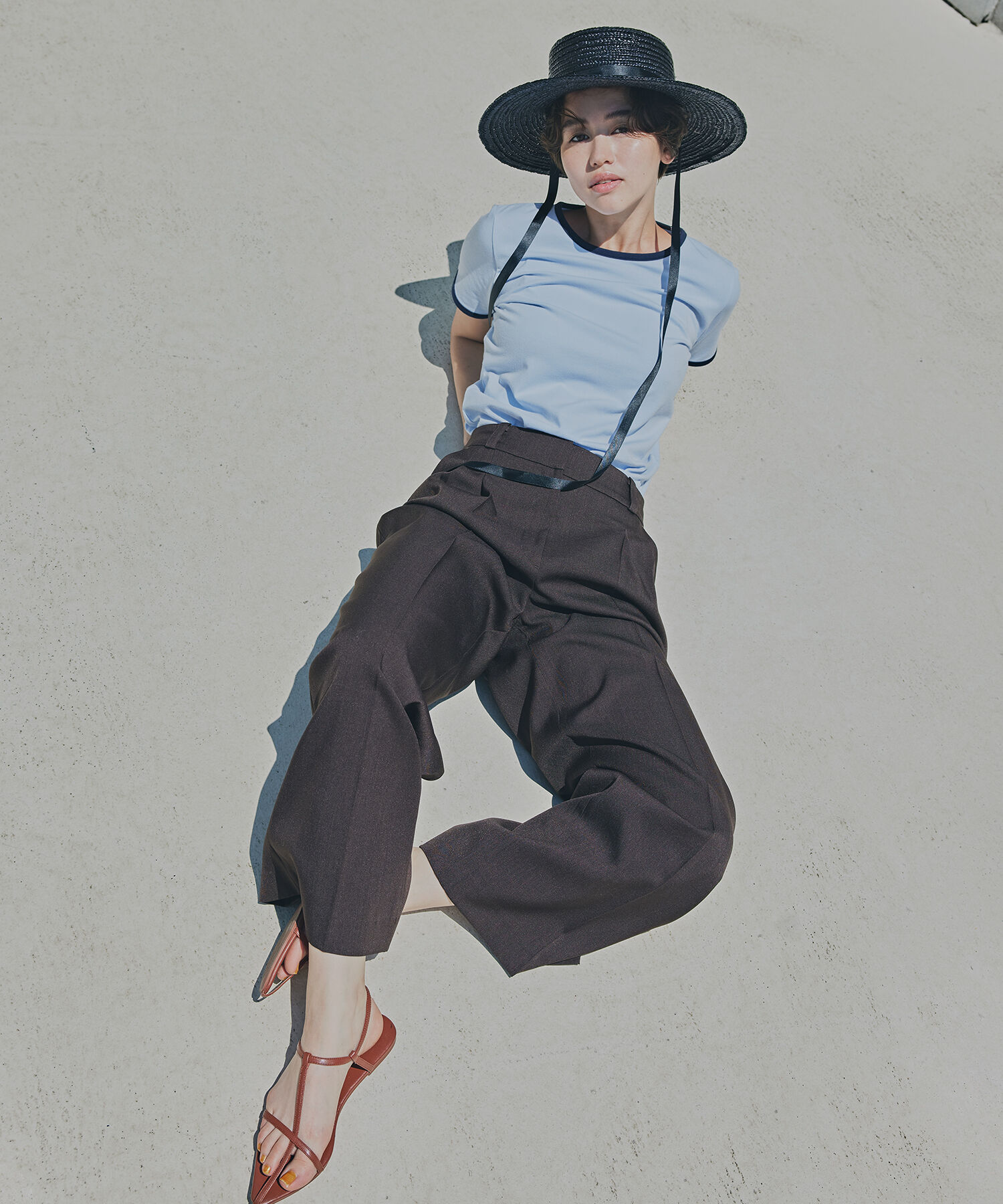  「バイカラーコンパクトTシャツ」|Tシャツ・カットソー|