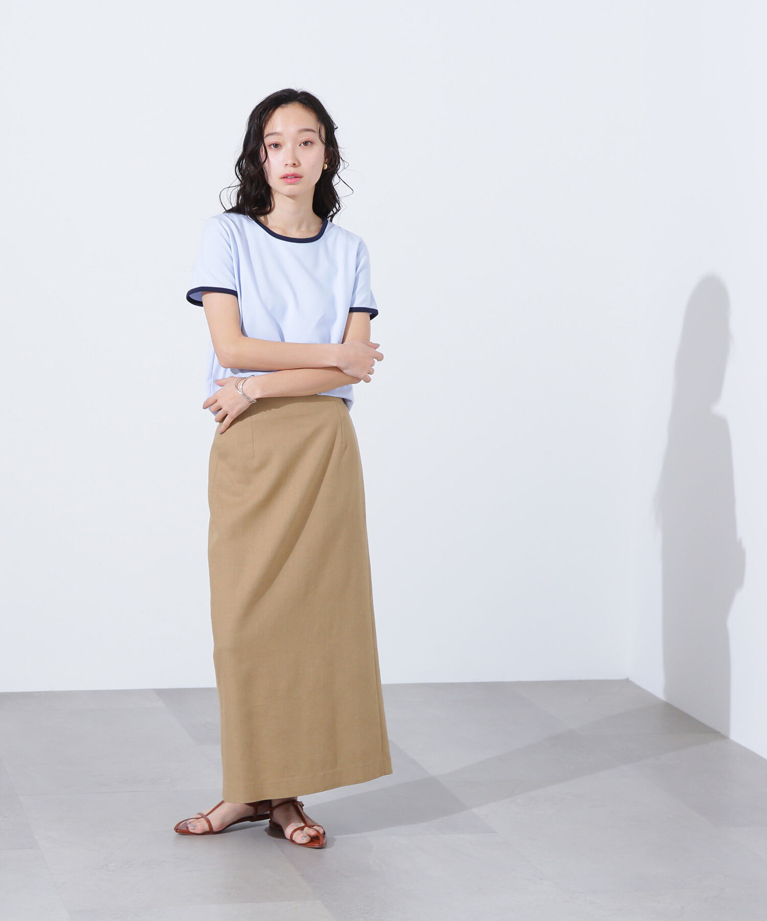  「バイカラーコンパクトTシャツ」|Tシャツ・カットソー|